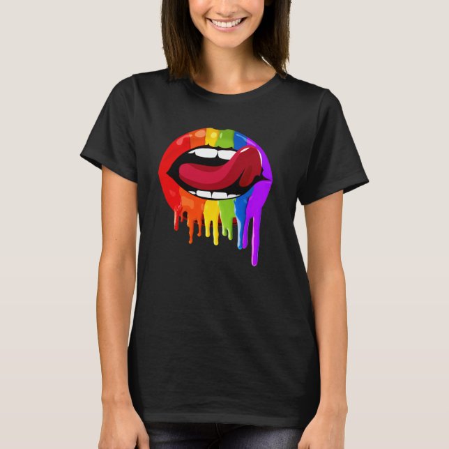 Pride Läppar T Shirt (Framsida)