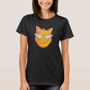 Pride Lesbisk Gay Bisexual Transgender Rainbow Cat T Shirt