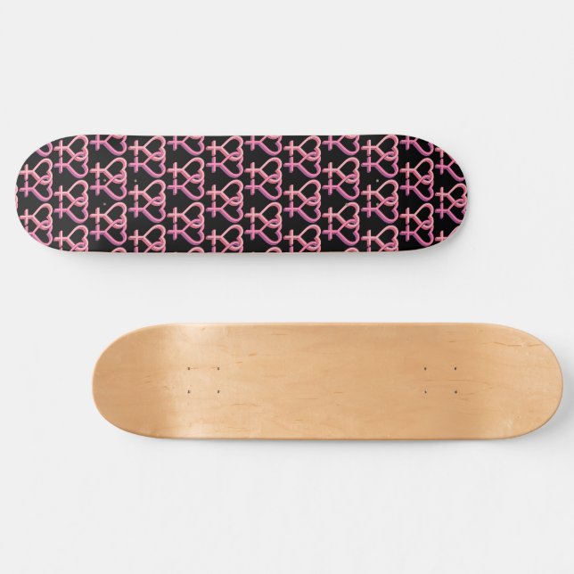 Pride Lesbisk Symbol Hjarta Mini Skateboard Bräda 18,5 Cm (Horz)