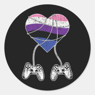 Pride-Lg för Gender--spel för videospelsstyrenhet Runt Klistermärke