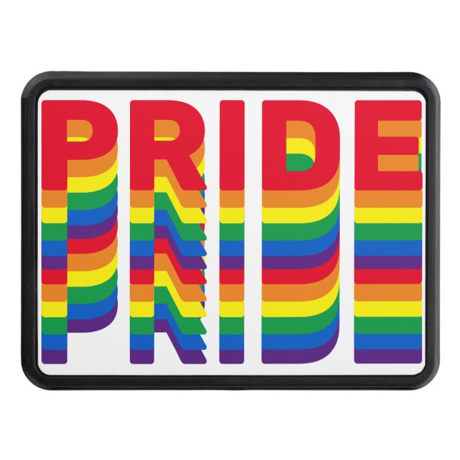 Pride lgbt lgbtq gay rainbow retro färg mönster dragkroksskydd (Framsidan)