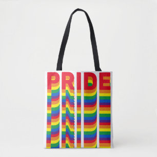 Pride lgbt lgbtq gay rainbow retro färg mönster tygkasse