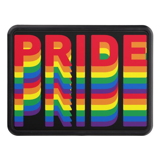 Pride lgbt lgbtq gay rainbow retro mönster black dragkroksskydd (Framsidan)