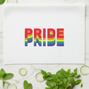 Pride lgbt lgbtq queer gay flagga vit kökshandduk