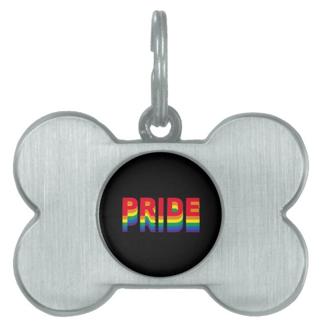 Pride lgbt lgbtq queer gay rainbow black anpassnin ID-bricka husdjur (Framsidan)