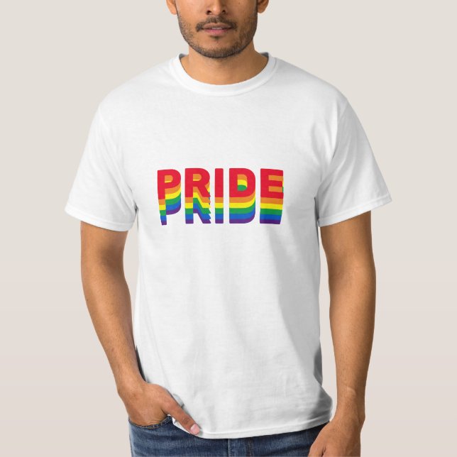 Pride lgbt lgbtq queer gay rainbow färg coola t shirt (Framsida)