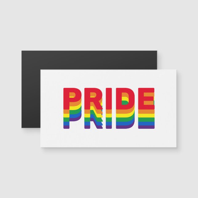 Pride lgbt lgbtq queer gay rainbow färg magnet (Fram/baksida)