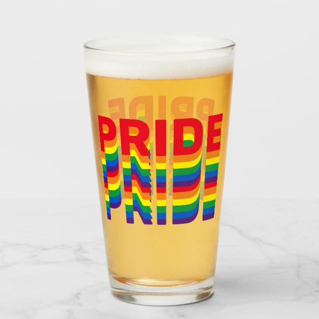 Pride lgbt lgbtq queer gay rainbow färg mönster glaskopp (Framsida fylld)