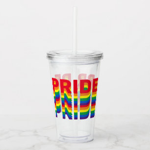 Pride lgbt lgbtq queer gay rainbow färg mönster take away mugg