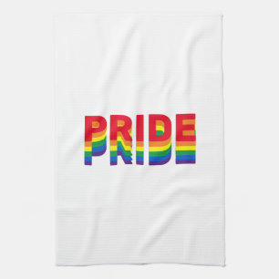 Pride lgbt lgbtq queer gay rainbow färg white kökshandduk