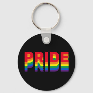 Pride lgbt lgbtq queer gay rainbow retro black nyckelring