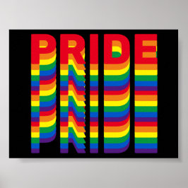 Pride lgbt lgbtq queer gay rainbow retro black poster