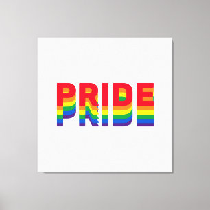 Pride lgbt lgbtq queer gay rainbow retro färg canvastryck