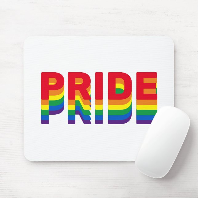 Pride lgbt lgbtq queer gay rainbow retro färg musmatta (Med mus)