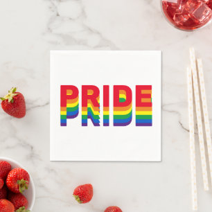 Pride lgbt lgbtq queer gay rainbow retro färg pappersservett