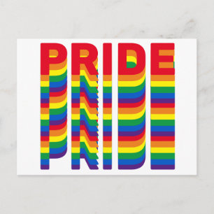Pride lgbt lgbtq queer gay rainbow retro färg vykort