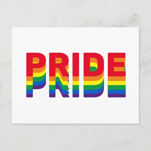 Pride lgbt lgbtq queer gay rainbow retro färg vykort (Framsida)