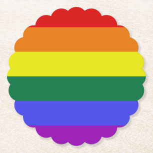 Pride LGBT-regnbåge Underlägg Papper