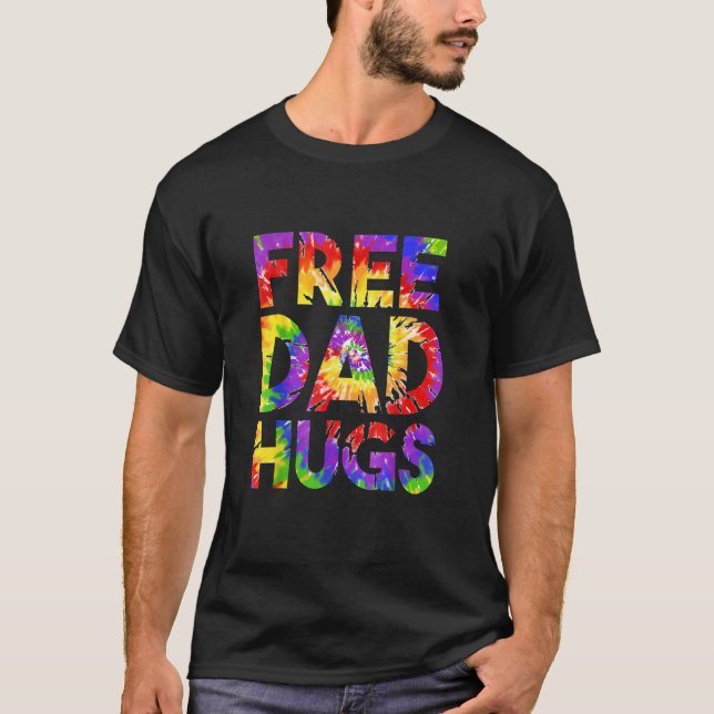 Pride Lgbtq Free Pappa Hugs Gay rights Rak Supp T Shirt (Framsida)