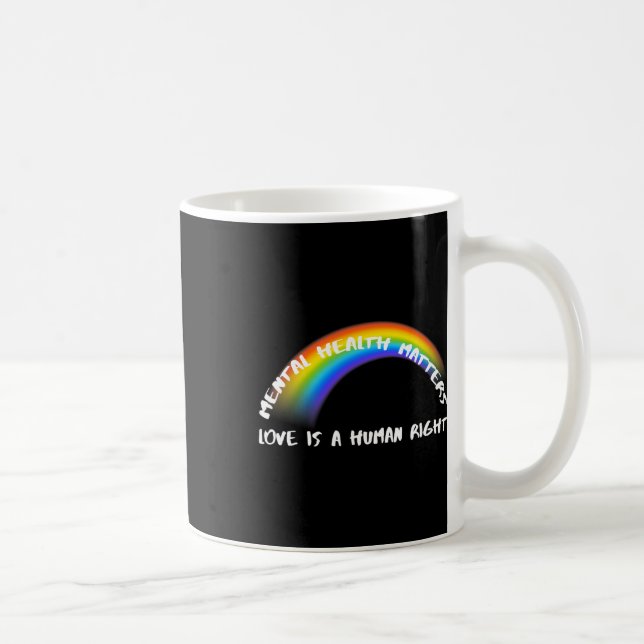 Pride Lgbtq - Kärlek är en mänsklig Höger Kaffemugg (Höger)