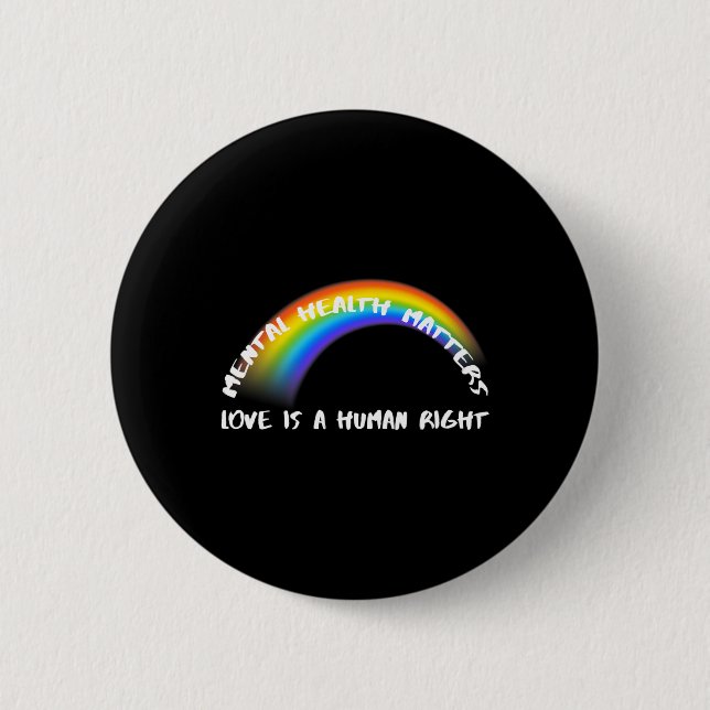 Pride Lgbtq - Kärlek är en mänsklig Höger Knapp (Framsida)