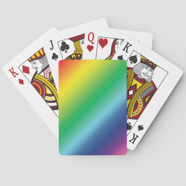 Pride lgbtq lgbt rainbow färg mönster casinokort (Baksidan)