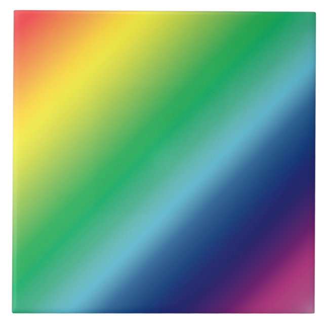 Pride lgbtq lgbt rainbow färg mönster kakelplatta (Framsidan)