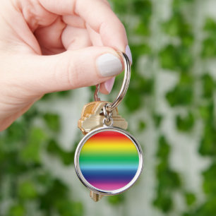 Pride lgbtq lgbt rainbow färg rund silverfärgad nyckelring