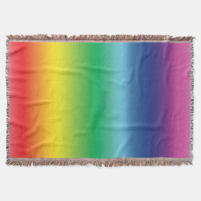 Pride lgbtq lgbt rainbow queer gay flagga färg filt (Framsidan)