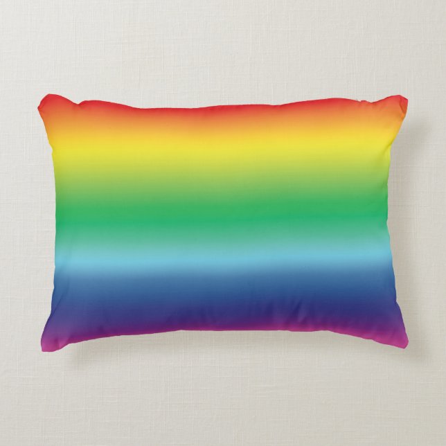 Pride lgbtq lgbt rainbow queer gay flagga färg prydnadskudde (Framsidan)