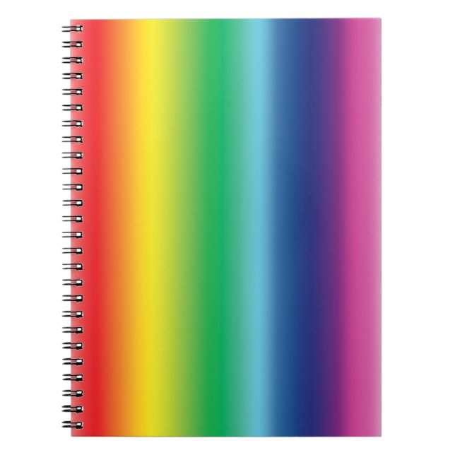 Pride lgbtq lgbt regnbåge flagga mönster spiral anteckningsbok (Framsidan)