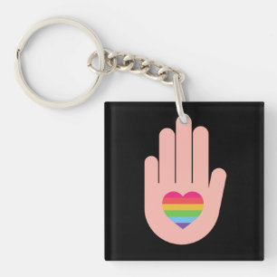 Pride lgbtq queer kärlek. regnbåge färg nyckel