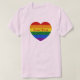 Pride LGBTQ Rainbow Heart Flagga Anpassningsbar Te T Shirt (Design framsida)