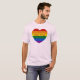 Pride LGBTQ Rainbow Heart Flagga Anpassningsbar Te T Shirt (Hel framsida)