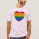 Pride LGBTQ Rainbow Heart Flagga Anpassningsbar Te T Shirt (Framsida)
