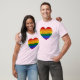 Pride LGBTQ Rainbow Heart Flagga Anpassningsbar Te T Shirt (Unisex)