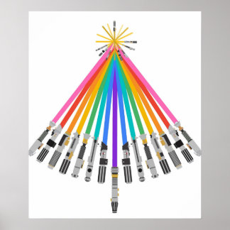 Pride LightSaber Julgran Poster