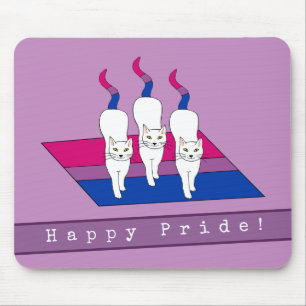 Pride lycklig med bisexuellt Pride Flagga Musmatta