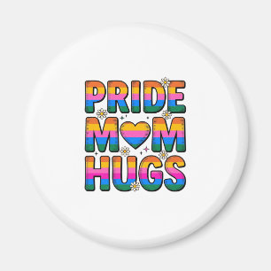 Pride Mamma Kramar Vintage Regnbåge Vektor Design_ Magnet