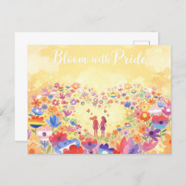 "Pride månad - blomma med Pride Vykort