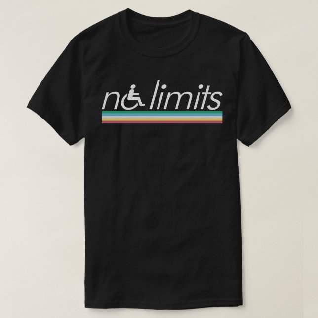 Pride månad för funktionshinder - inga begränsning t shirt (Design framsida)