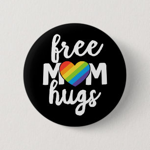 Pride månad för LGBTQ Ally Free Mamma Hugs Knapp