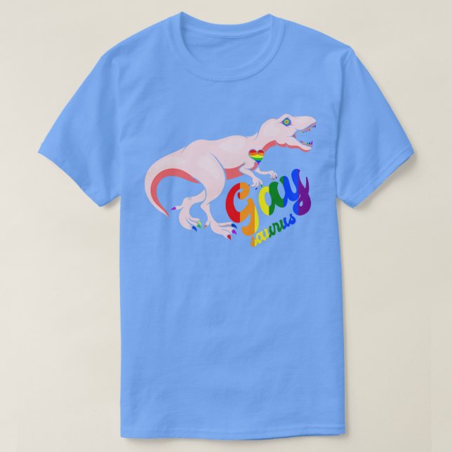 Pride Månad Gay Saurus HBT T Shirt (Design framsida)