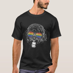 Pride Månad Portugals regnbåge i Vatten Hund Flagg T Shirt
