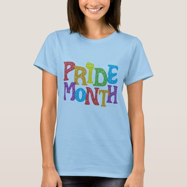 Pride Månadsblå kvinnor T Shirt (Framsida)