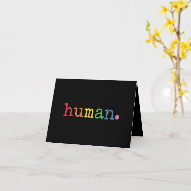 Pride Mänsklig HBT Regnbåge HBTQ Jämlikhet Kort (Gul blomma)