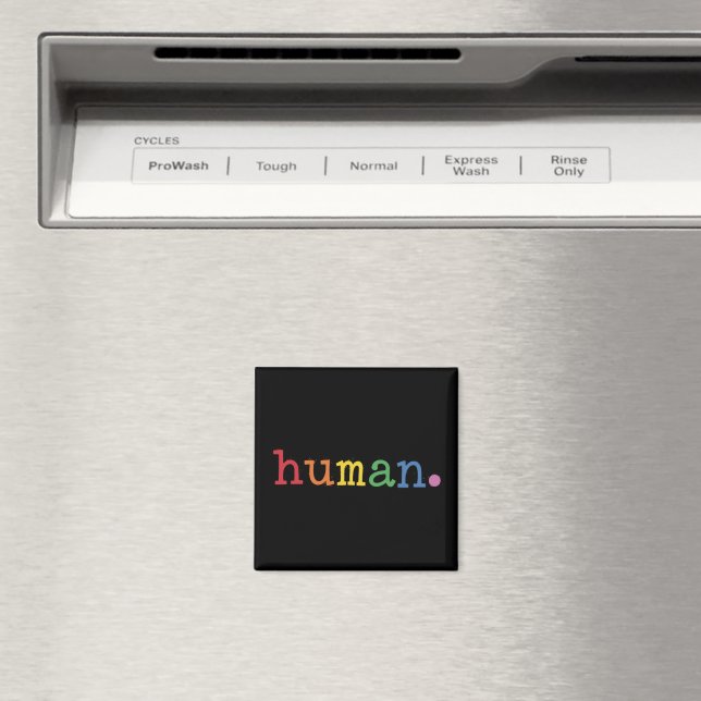 Pride Mänsklig HBT Regnbåge HBTQ Jämlikhet Magnet (In Situ (Dishwasher))