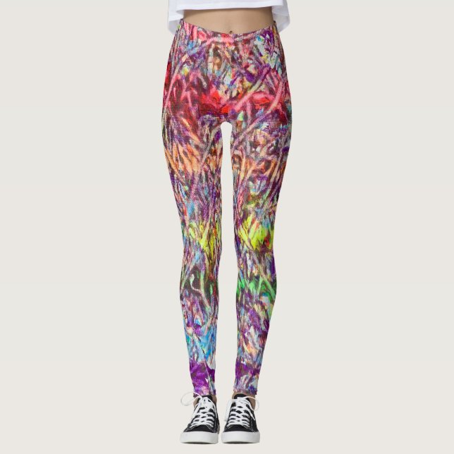 Pride Marmor Konstverk Leggings (Framsida)