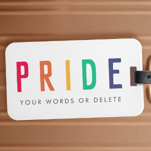 Pride Modern regnbåge för hbt-festival Bagagebricka