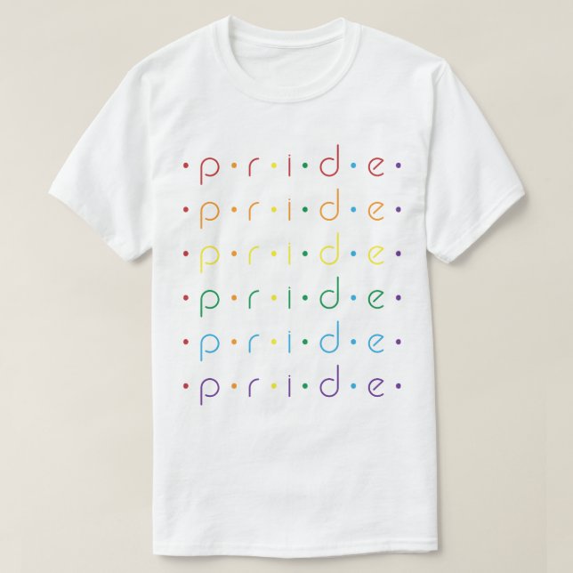 Pride Mönster Rainbow Dots Gay HGBT Queer Ally T Shirt (Design framsida)